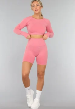 Koraal Kleurige Sporttop met Duimgaten