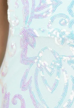 Korte Mintgroene Glitter Galajurk