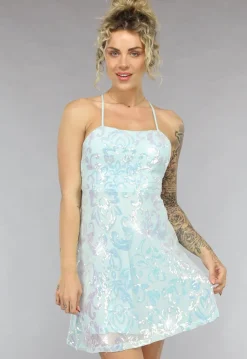 Korte Mintgroene Glitter Galajurk