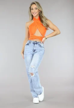 Kruisbare Oranje Top