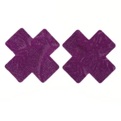 Kruis Tepelcovers van Aubergine Kant