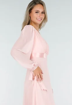 Lange Babyroze Chiffon Galajurk