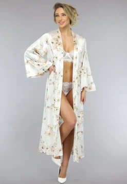 Lange Bridal Bloemenprint Kimono