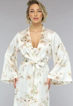 Lange Bridal Bloemenprint Kimono