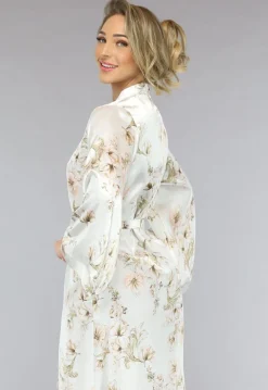 Lange Bridal Bloemenprint Kimono
