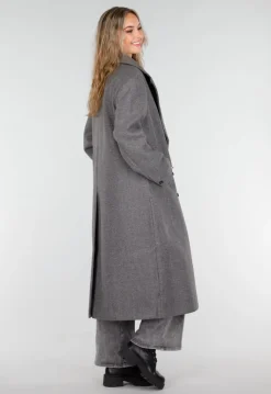 Lange Grijze Trenchcoat