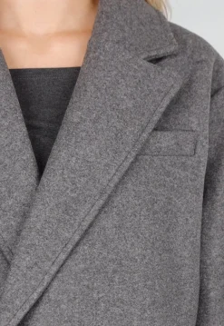 Lange Grijze Trenchcoat