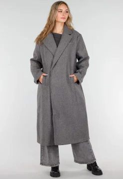 Lange Grijze Trenchcoat