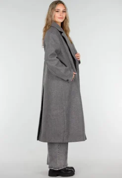 Lange Grijze Trenchcoat