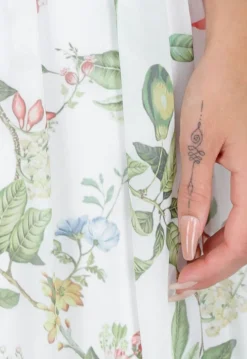 Lange Maxi Jurk met Bloemenprint en Spaghetti Bandjes