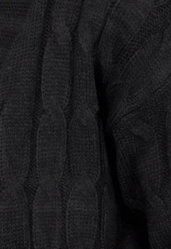 Lange Zwarte Cardigan met Zakken