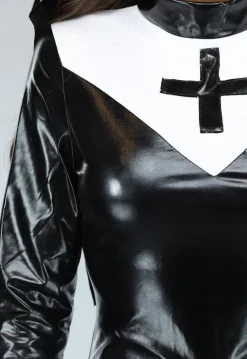 Lederlook Nonnen Kostuum