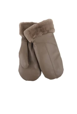 Lederlook Wanten met Bont Randje