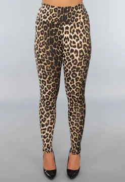Legging met Luipaardprint en Stretch