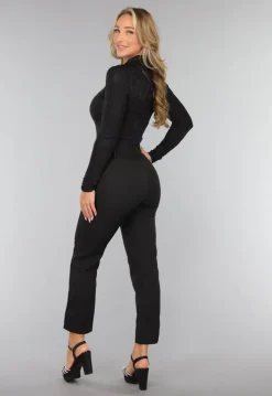 Leopard Bodysuit in Zwart
