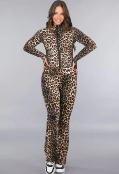 Leopard Stretch Two Piece met Vestje en Flair Broek