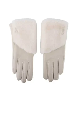 Leren Handschoenen met Faux Fur