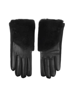 Leren Handschoenen met Faux Fur