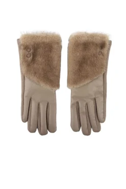 Leren Handschoenen met Faux Fur