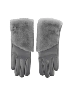 Leren Handschoenen met Faux Fur