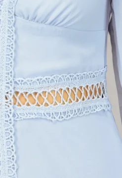 Lichtblauwe Bohemian Maxi Jurk