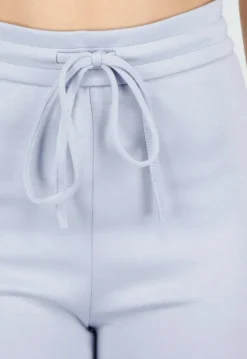 Lichtblauwe Joggingbroek met Flared Pijpen en Elastische Taille