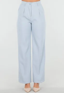 Lichtblauwe Pantalon met Rechte Pijpen