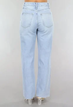 Lichtblauwe Relaxed Fit Straight Leg Jeans