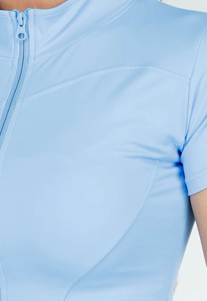 Lichtblauwe Sportset met Cargozakken en Scrunch
