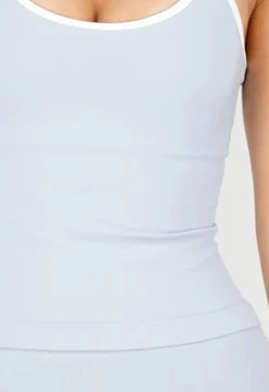 Lichtblauwe Sport Top met Stretch en Pads