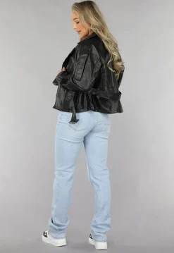 Lichtblauwe Tall Mid Waist Straight Leg Jeans