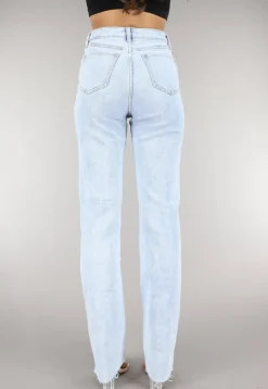 Lichtblauwe Tall Ripped High Waist Jeans