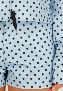 Lichtblauwe Tweedelige Polkadot Set met Jack en Short