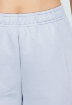 Lichtblauwe Wide Leg Joggingbroek met Elastische Taille en Stretch