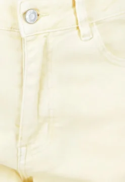 Lichtgele Extra Wide Leg Jeans met High Waist en Rechte Wijde Pijpen