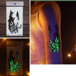 Lichtgevende Scary Tijdelijke Tattoo