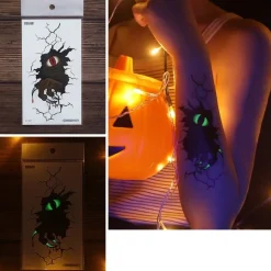 Lichtgevende Scary Tijdelijke Tattoo