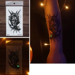 Lichtgevende Scary Tijdelijke Tattoo