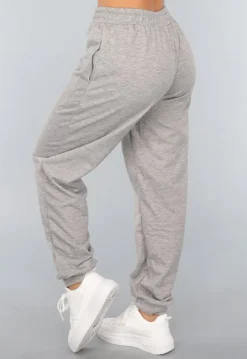 Lichtgrijze Basic Jogger