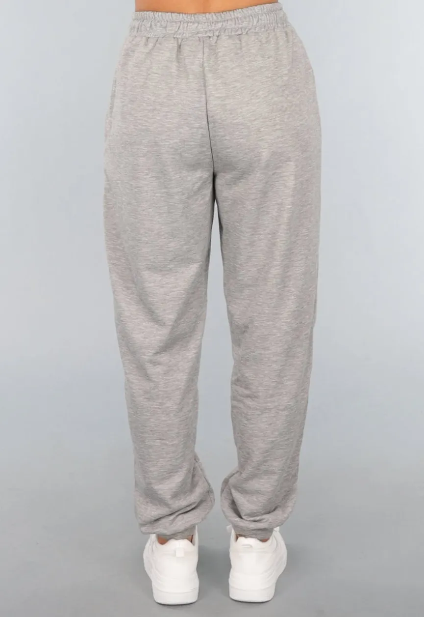 Lichtgrijze Basic Jogger