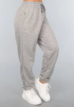 Lichtgrijze Basic Jogger