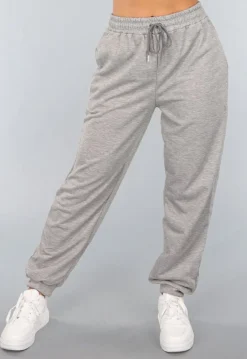 Lichtgrijze Basic Jogger