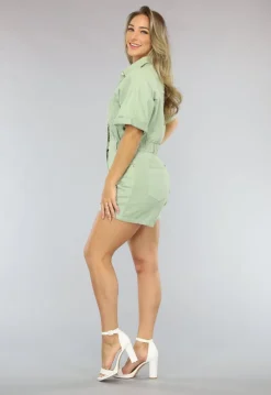 Lichtgroen Jeans Broekpakje