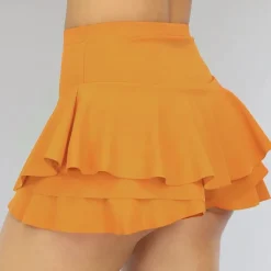 Lichtoranje Ruffle Skort