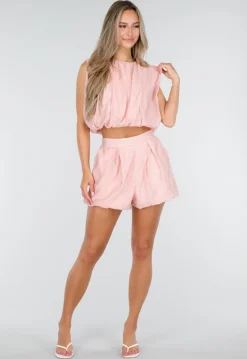 Lichtroze Matching Set met Mouwloze Top en Broekje