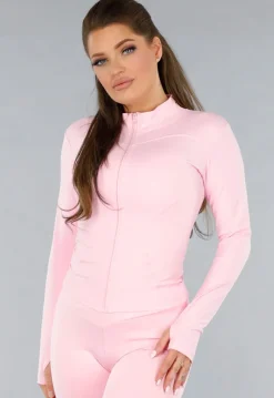Lichtroze Sportset met Vestje en Flared Legging