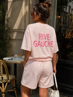 Lichtroze Two Piece Set met T-Shirt en Shorts