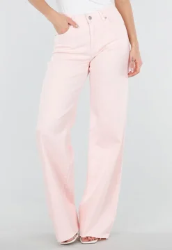 Lichtroze Wide Leg Tall Stretch Jeans van Denim