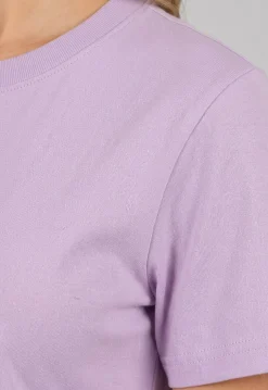 Lila Basic T-Shirt met Lichte Stretch
