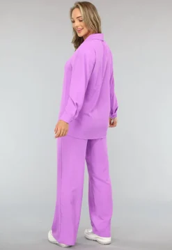 Lila Co Ord Set met Pantalon